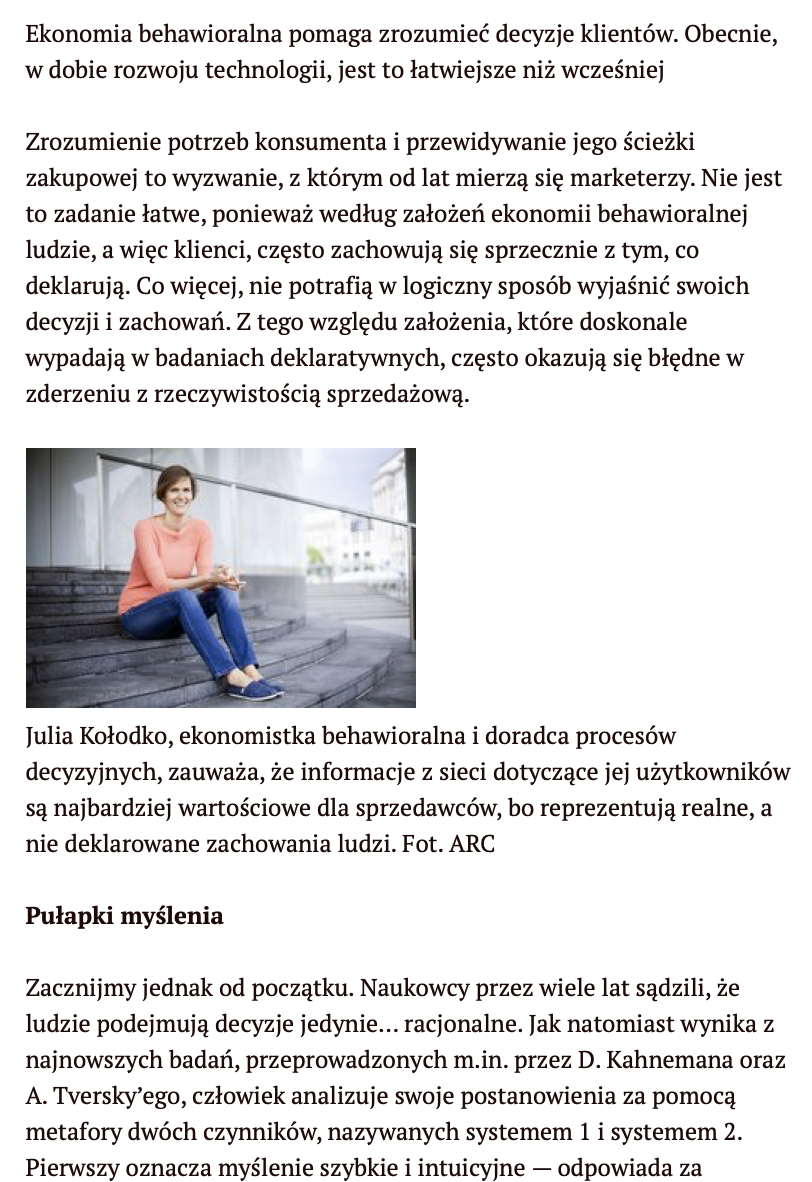 Puls Biznesu: Tajniki konsumpcji zostały rozszyfrowane